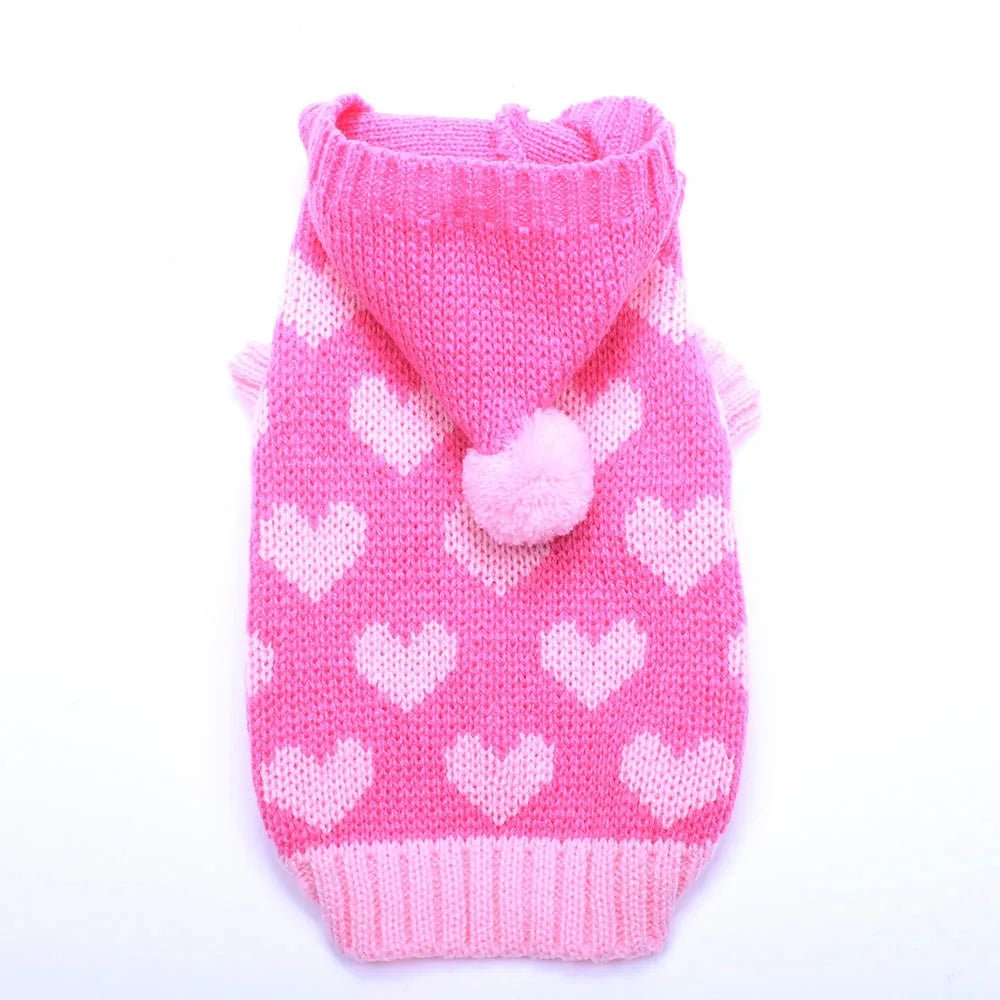 Cozy Hearts Knit Sweater - Pawradise Pointe