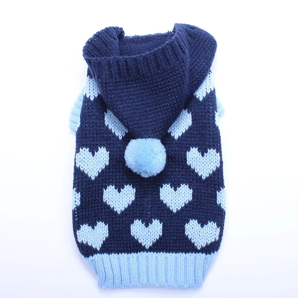 Cozy Hearts Knit Sweater - Pawradise Pointe