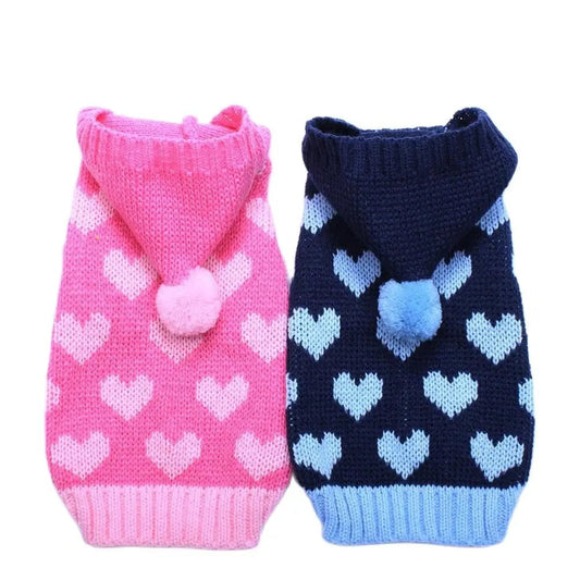 Cozy Hearts Knit Sweater - Pawradise Pointe