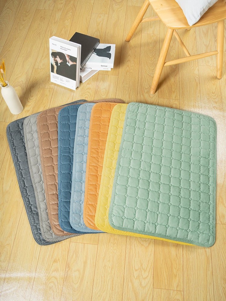 Extra Large Anti - Scratch Washable Corduroy Dog Mat - Pawradise Pointe