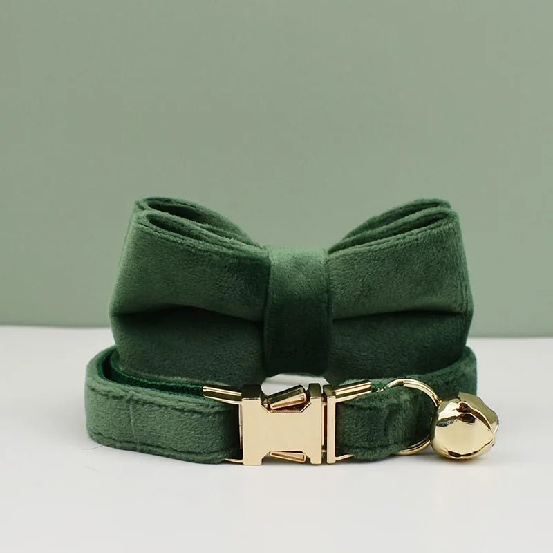 Velvet Cat Collar and Harness Set - Pawradise Pointe