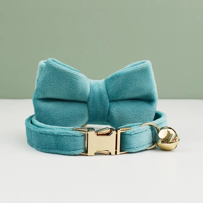 Velvet Cat Collar and Harness Set - Pawradise Pointe