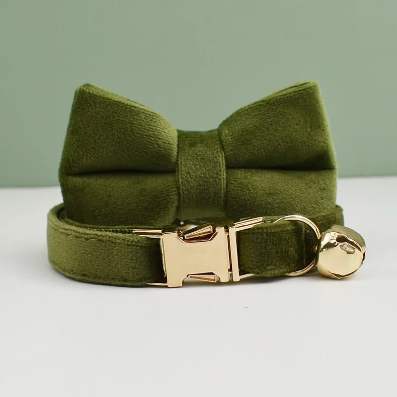 Velvet Cat Collar and Harness Set - Pawradise Pointe